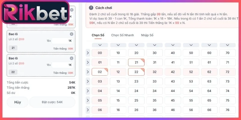 Cách quy đổi điểm lô, tiền cược và tiền thưởng chính xác